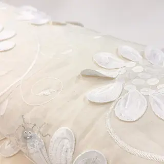 Bomullstyg EMBROIDERY Bellagio cream