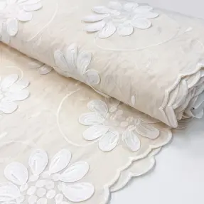 Bavlnená látka EMBROIDERY Bellagio cream