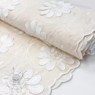 Bomullstyg EMBROIDERY Bellagio cream