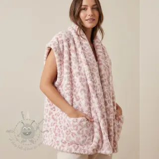 Kappmaterial TEDDY Panthera old pink