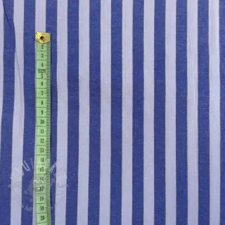 Bomullstyg YARN DYED BIG Stripes blue