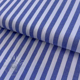 Bomullstyg YARN DYED BIG Stripes blue