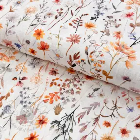 Viskos med lin Flower sea design B