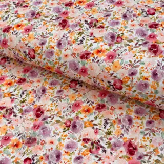Viskos med lin Floral design C