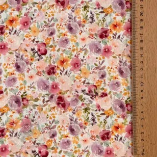 Viskos med lin Floral design C