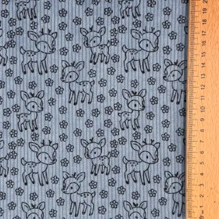 Menčester STRETCH Little deer old blue
