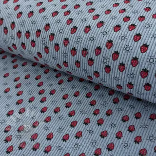 Manchester STRETCH Little strawberries old blue
