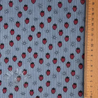 Manchester STRETCH Little strawberries old blue