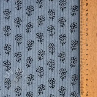 Manchester STRETCH Little flower old blue