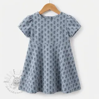 Manchester STRETCH Little flower old blue