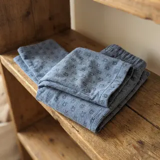 Menčester STRETCH Little bunny old blue