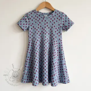 Manchester STRETCH Little strawberries old blue