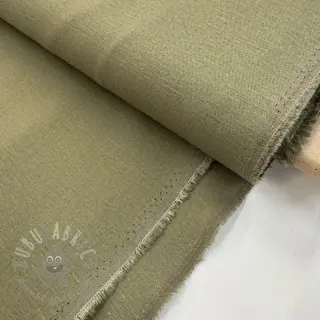 viskos med lin SPANDEX moss green