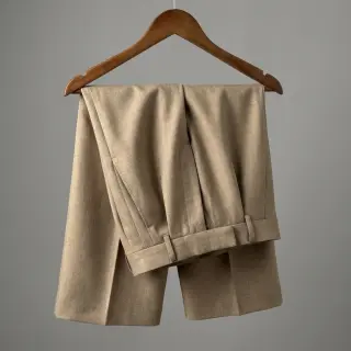 Viskóza s ľanom SPANDEX taupe