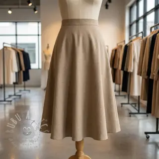 viskos med lin SPANDEX taupe