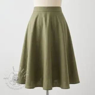 viskos med lin SPANDEX moss green