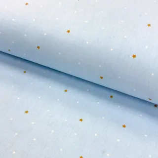 Bavlnená látka Sweet bear star light blue ORGANIC