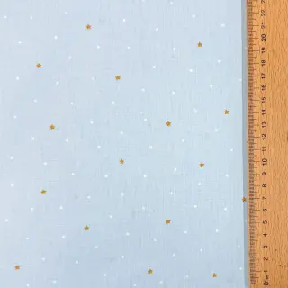 Bavlnená látka Sweet bear star light blue ORGANIC