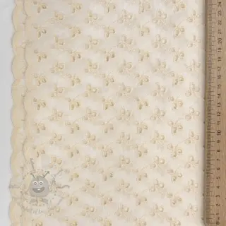 Bomullstyg EMBROIDERY Rosemary off white