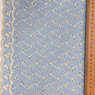 Bavlnená látka EMBROIDERY Rosemary light blue