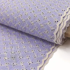 Bomullstyg EMBROIDERY Rosemary lilac
