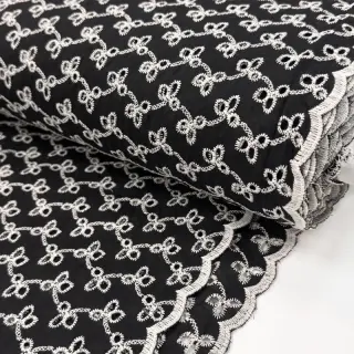 Bavlnená látka EMBROIDERY Rosemary black