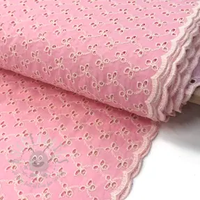 Bomullstyg EMBROIDERY Rosemary rose