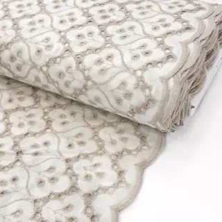 Bavlnená látka EMBROIDERY Lilian natural