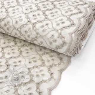 Bomullstyg EMBROIDERY Lilian natural