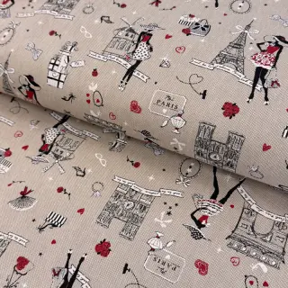 Dekoračná látka Linenlook Cute Paris multico