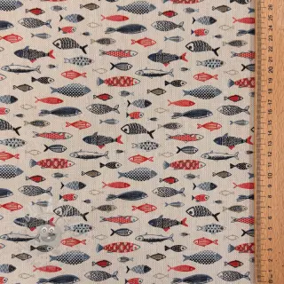Dekorationstyg Linenlook Aquarium multico
