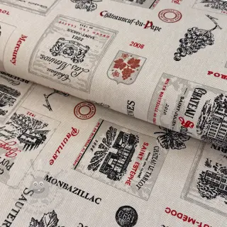 Dekorationstyg Linenlook Cabernet multico