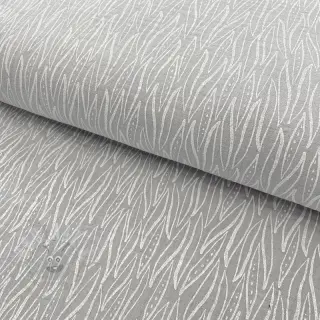 Dubbelgasväv/muslin Leaves light grey