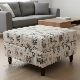 Dekorationstyg Linenlook Cabernet multico