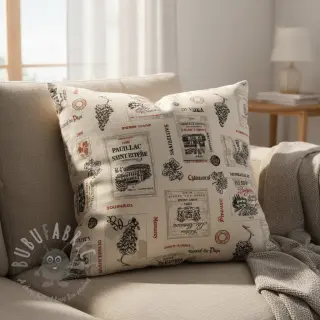 Dekorationstyg Linenlook Cabernet multico