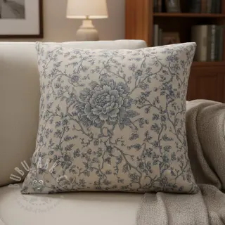 Dekorationstyg Linenlook Meredith bleu