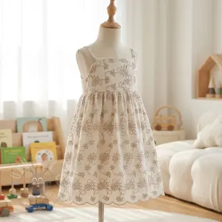 Bomullstyg EMBROIDERY Lilian ecru
