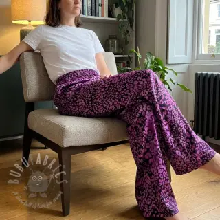 Viskos ROSELLA STRETCH Animals purple