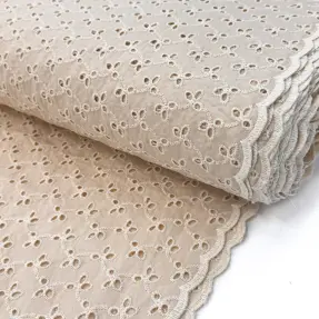 Bavlnená látka EMBROIDERY Rosemary beige