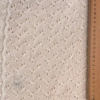 Bomullstyg EMBROIDERY Rosemary beige