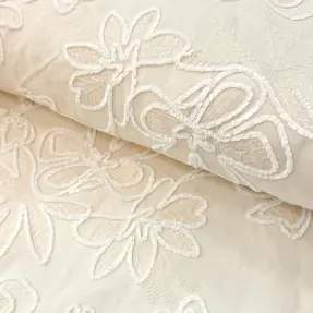 Bavlnená látka EMBROIDERY Chenille Manon design A