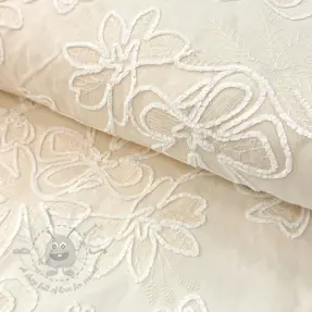 Bomullstyg EMBROIDERY Chenille Manon design A