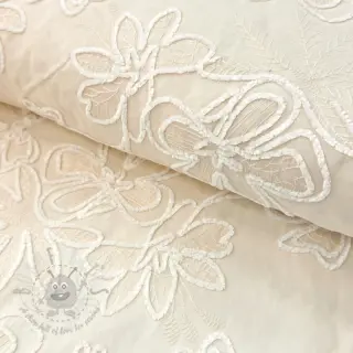 Bomullstyg EMBROIDERY Chenille Manon design A