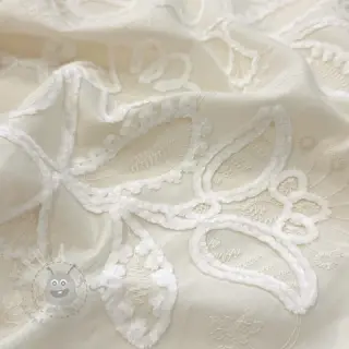 Bomullstyg EMBROIDERY Chenille Manon design B