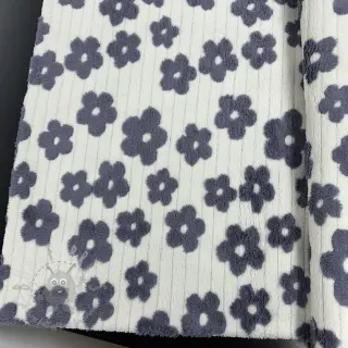 Kappmaterial TEDDY Flower power lavender 2:a sortering