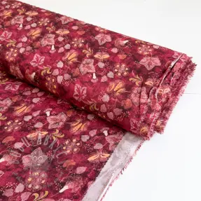 Viskos RAYON POPLIN Dark barrock design C
