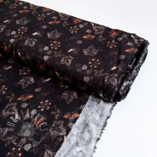 Viskos RAYON POPLIN Dark barrock design Och
