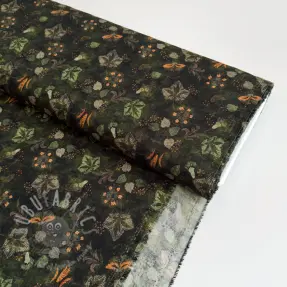 Viskos RAYON POPLIN Dark barrock design B