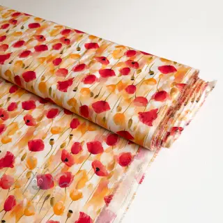 Viskos RAYON POPLIN Poppys design C