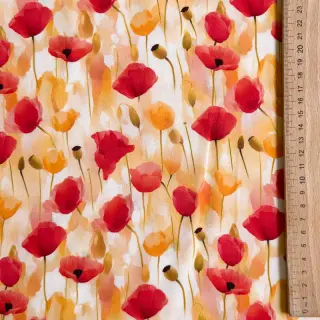 Viskóza RAYON POPLIN Poppys design C